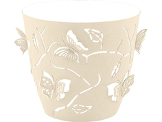 Горшок для цветов Butterflies 1,4 л круглый песочно-белый LF101210048 Plastic Centre