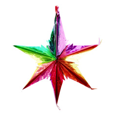 Гирлянда Феникс Present Звезда цветная ажурная 2 разноцветная 1 шт 23,5x17,5 см