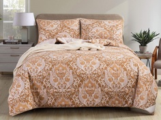 Постельное белье Sofi De MarkO с одеялом Ришелье цвет: абрикосовый 2 сп. евро)