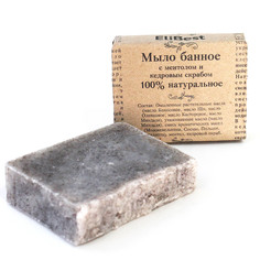 Натуральное освежающее Банное мыло Elibest c ментолом и кедровым скрабом, 100 гр