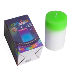 Свеча восковая декоративная светодиодная Хамелеон LED Candled Magic HP0061 зелёная Baziator