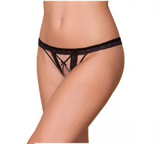 Нежные контактные трусики, черные, L/XL Obsessive