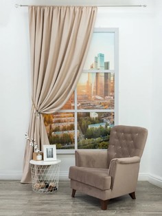 Штора Amore Mio 77470 200x270, бежевый, 1 шт.