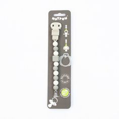 Держатель Nattou (Наттоу) для фиксации соски Pacifinder Lapidou grey-white 879323
