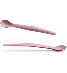 Детская силиконовая ложка, 2 штуки (цвет: розовый) Everyday Baby