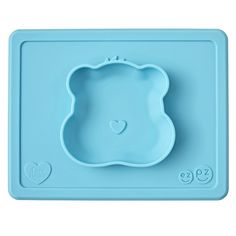 Тарелка с подставкой Ezpz Happy Bowl Care Bear Edition Teal Бирюзовый