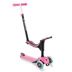 Самокат беговел трехколесный GLOBBER GO UP SPORTY PLUS LIGHTS Розовый SU4CCEA407
