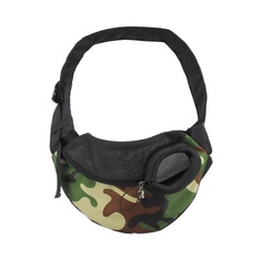 Сумка-слинг для переноски кошек и собак Melenni 15x45x32см черный, камуфляж
