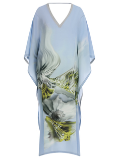 Платье шелковое с принтом Agnona