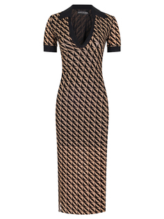 Платье с принтом David Koma
