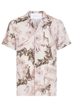 Рубашка Regular Fit из вискозы и льна Baldessarini