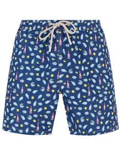 Шорты плавательные с принтом MC2 Saint Barth