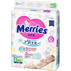 Подгузники Merries S (4-8 кг), 82 шт.