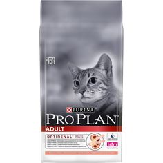 Сухой корм для кошек PRO PLAN Adult Optirenal, лосось, 10кг