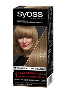 Стойкая крем-краска для волос Syoss Color, 7-6 Русый, 115 мл