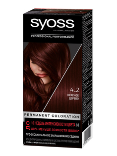 Стойкая крем-краска для волос Syoss Color, 4-2 Красное дерево, 115 мл