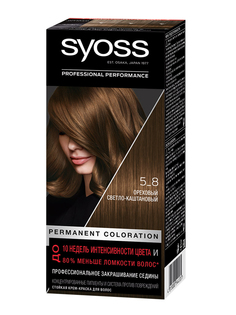 Стойкая крем-краска для волос Syoss Color, 5-8 Ореховый светло-каштановый, 115 мл