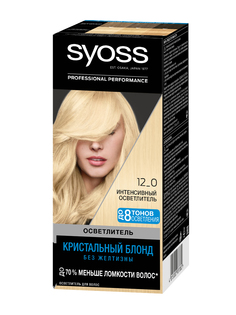 Осветлитель для волос Syoss 12-0 Интенсивный, без желтизны, 115 мл + 20 г