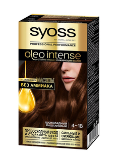 Стойкая краска для волос Syoss Oleo Intense, 4-18 115 мл