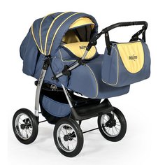 Коляска-трансформер maximo indigo Ma 09 темно-графит желтый