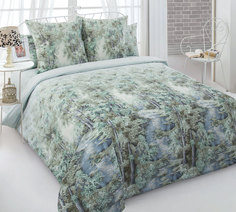 Постельное Белье "Золотая осень 2 Зел. арт. 4100БН" Евростандарт из бязи Текс Дизайн