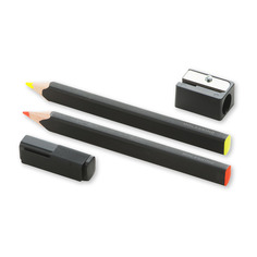 Карандаши цветные Moleskine Highlighter EW2PSFN12, липа, 2 цв., точилка/колпачок, 2шт
