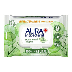 Салфетки влажные Aura Eco Protect антибактериальные 40 шт