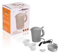 Чайник автомобильный 12В серый пластик AIRLINE ABK-12-01