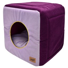 Домик для кошек, для собак ZooExpress Ампир №2, фиолетовый, 50x50x48см