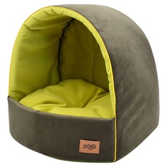 Домик для кошек, для собак ZooExpress Ампир №2, зеленый, 42x36x36см
