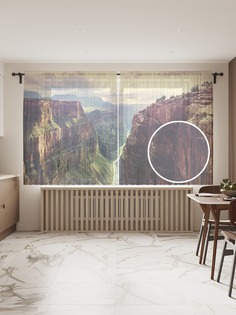 Фототюль JoyArty "Величие каньона", 145x180 см (2 полотна со шторной лентой + 50 крючков)