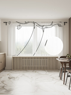 Фототюль JoyArty "Качалка на веточке", 145x180см (2 полотна с лентой + 50 крючков)