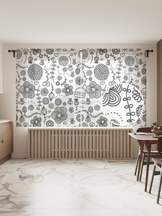 Фототюль JoyArty "Необычные цветы и растения", 145x180см (2 полотна с лентой + 50 крючков)