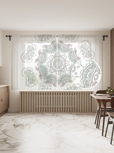 Фототюль JoyArty "Магия цветка", 145x180 см (2 полотна со шторной лентой + 50 крючков)