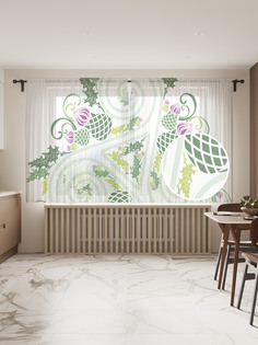 Фототюль JoyArty "Дикие спирали", 145x180 см (2 полотна со шторной лентой + 50 крючков)