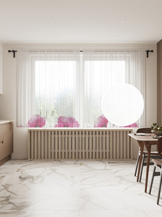 Фототюль JoyArty "Цветы всегда украсят" 145x180см, 2 полотна, лента, 50 крючков