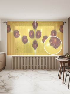 Фототюль JoyArty "Настроение дивали" 145x180см (2 полотна со шторной лентой + 50 крючков)