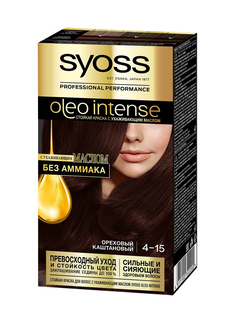 Стойкая краска для волос Syoss Oleo Intense т.4-15 Ореховый каштановый