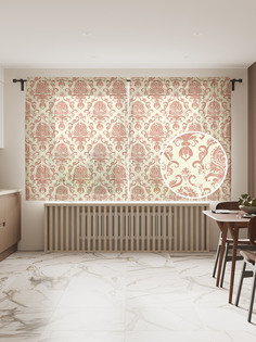 Фототюль JoyArty "Цветочный успех", 145x180 см (2 полотна со шторной лентой + 50 крючков)