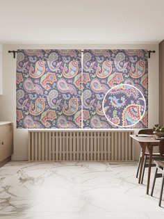 Фототюль JoyArty "Рыбное заклятие", 145x180 см (2 полотна со шторной лентой + 50 крючков)