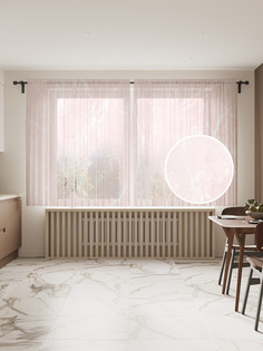 Фототюль JoyArty "Розовый мраморный узор", 145x180 см