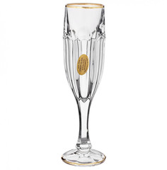 Бокалы для шампанского 150 мл 6 шт UNION GLASS "Сафари Отводка золото" 246955