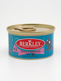 Влажный корм для кошек Berkley, тунец, лосось, 24шт, 85г