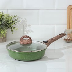 Сковорода универсальная Доляна Форест 22 см зеленый Р00001513