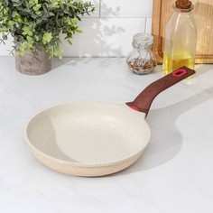 Сковорода универсальная Доляна Elegant 22 см светлый мрамор Р00001513