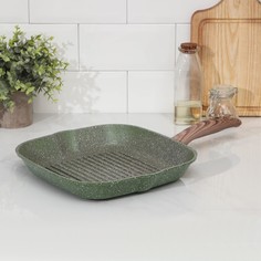 Сковорода для гриля Доляна Форест 26 см зеленый Р00001513