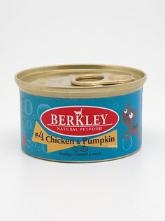 Влажный корм для кошек Berkley, курица, тыква, 24шт, 85г