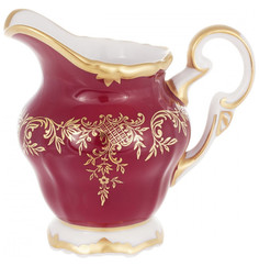 Молочник 150 мл Weimar Porzellan "Ювел Красный с золотым узором" 206571