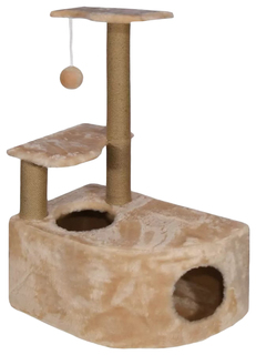 Домик для кошек Tappi когтеточки и лежаки Прувил, коричневый, 60x35x110см