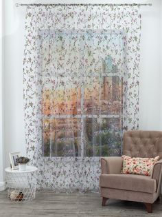 Тюль Amore Mio 18523 300*270 см Белая/фиолетовая